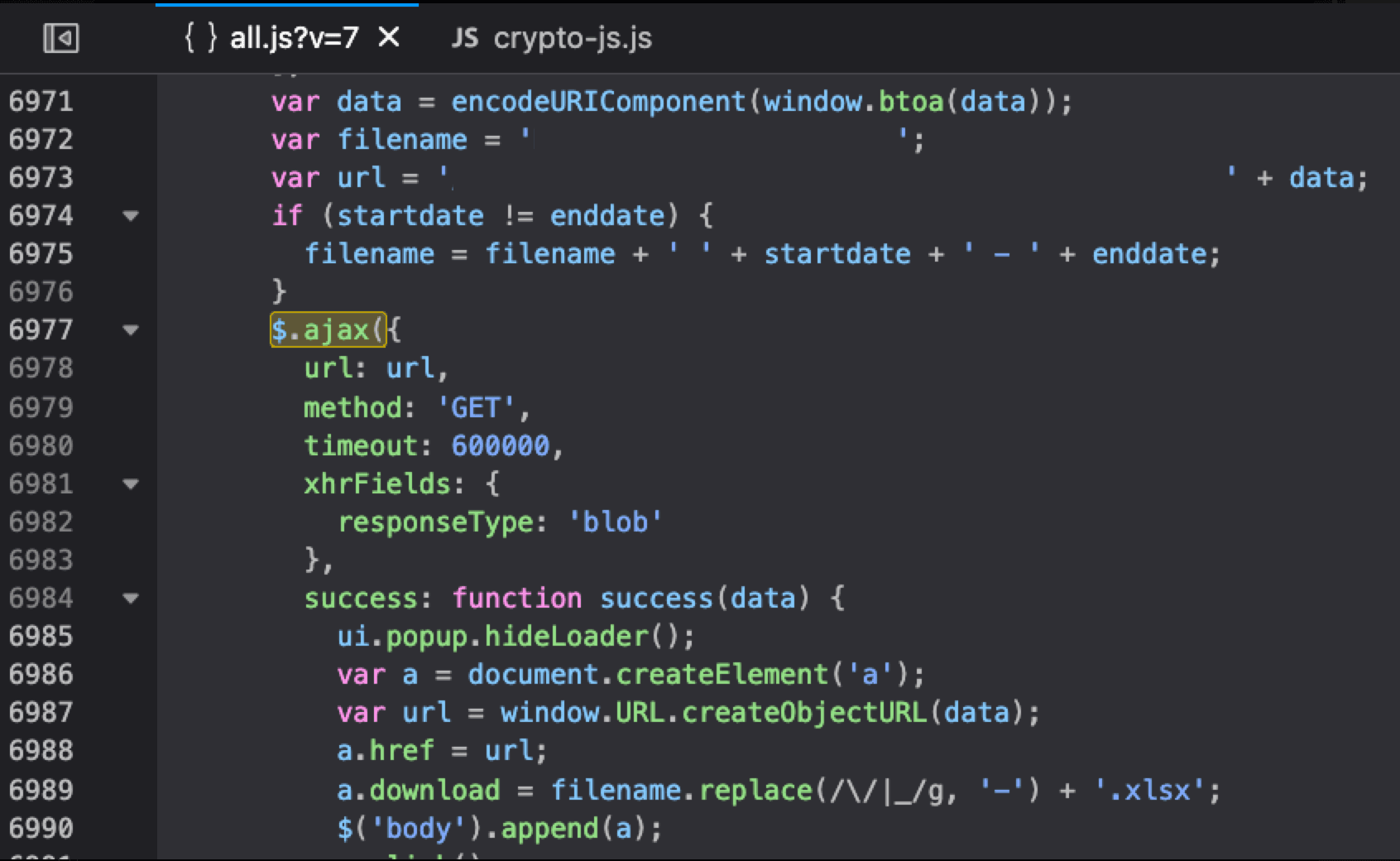 Penemuan pemanggilan Ajax